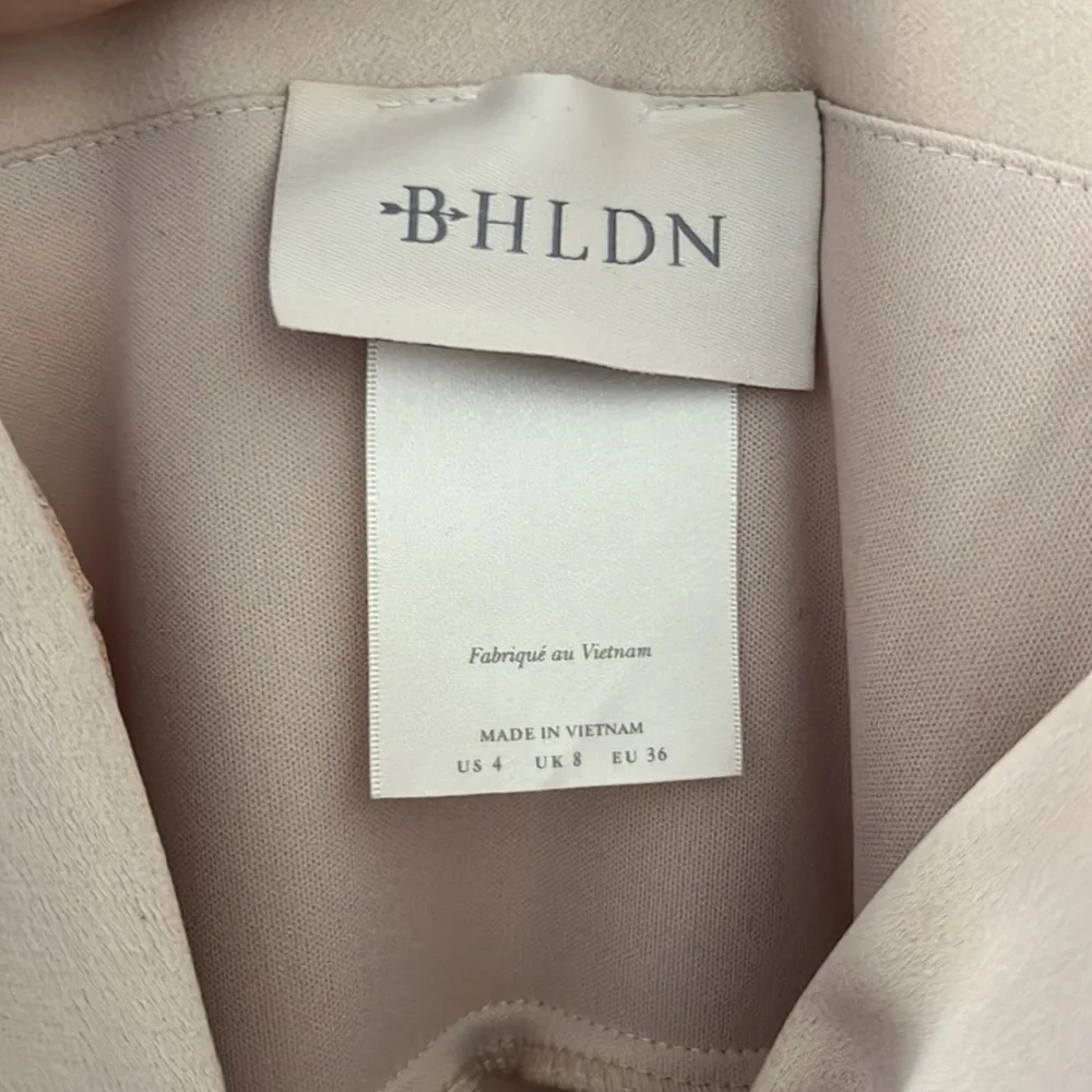 BHLDN Anthropologie Freya Satin Charmeuse Dress In Champagne - Picture 5 of 9